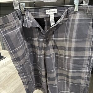 Calvin Klein Charcoal Plaid Men's Shorts